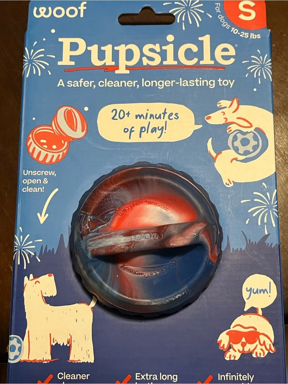 Blue and Red PUPSICLE & treat mold w/lid